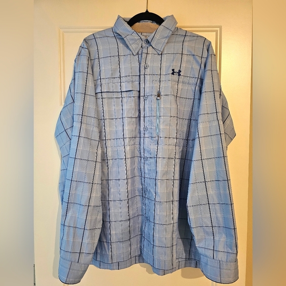 Under Armour Other - Under Armour Men's Blue Long Sleeve Heat Gear Loose Fit Shirt sz xl